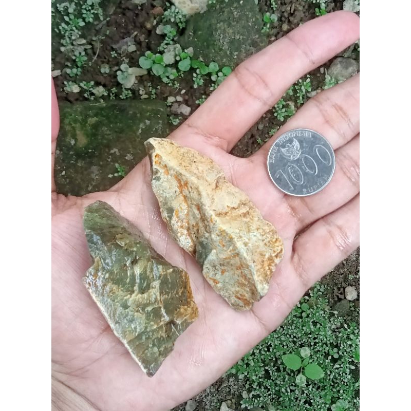 ✅ 2 pcs Batu Bio Solar Aceh ( Rough / Bahan Batu Akik Natural - bukan bacan obi fire opal kalimaya l