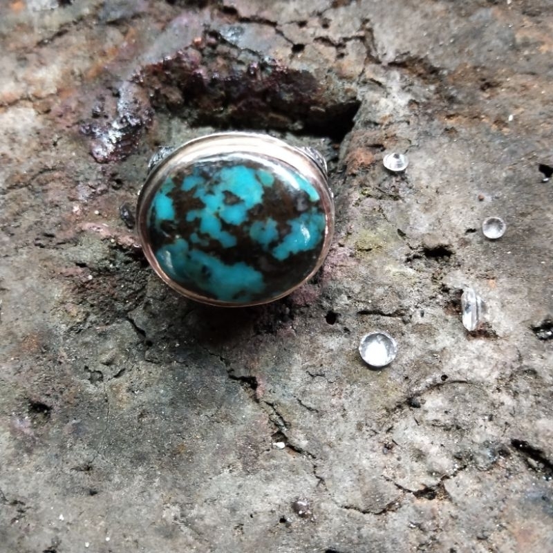 BATU PIRUS PERSIA BIRU NATURAL MOTIF JOKER SANGAT LANGKA