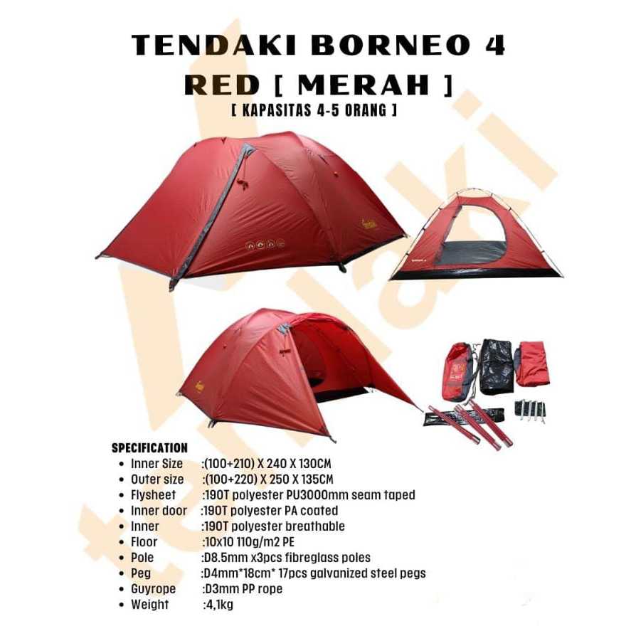 Tendaki Borneo 4 double layer PU3000mm