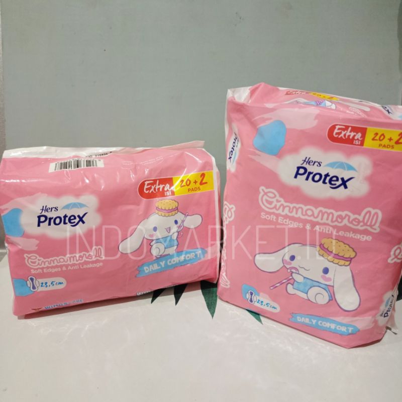 Craneyyeye Hers Protex Pembalut Daily Comfort Cinnamoroll 20+2 Pcs/Hers Protex Daily Comfort
