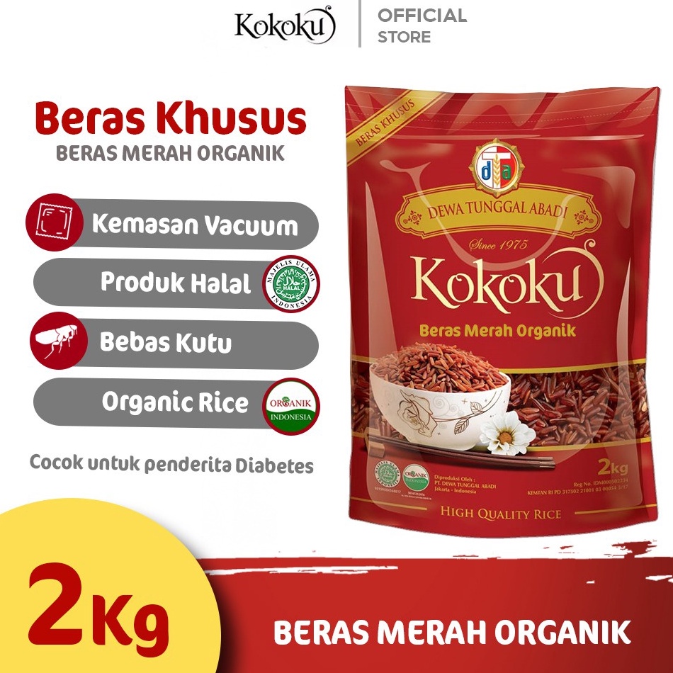 

BAYAR DITEMPAT KOKOKU Beras Merah Organik 2kg