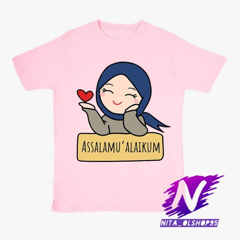 kaos anak baju anak karakter muslim cewe