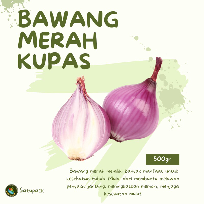 

BAWANG MERAH KUPAS SUPER FRESH BUKAN FROZEN - 500gr