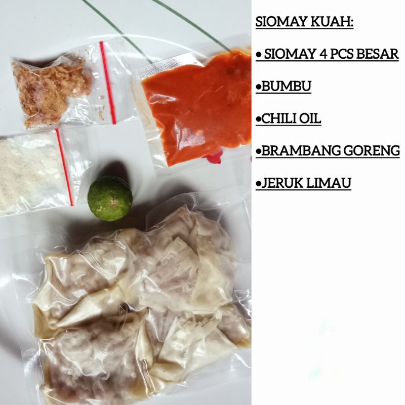 

siomay kuah/siomay kuah mercon Frozen/siomay Chili oil