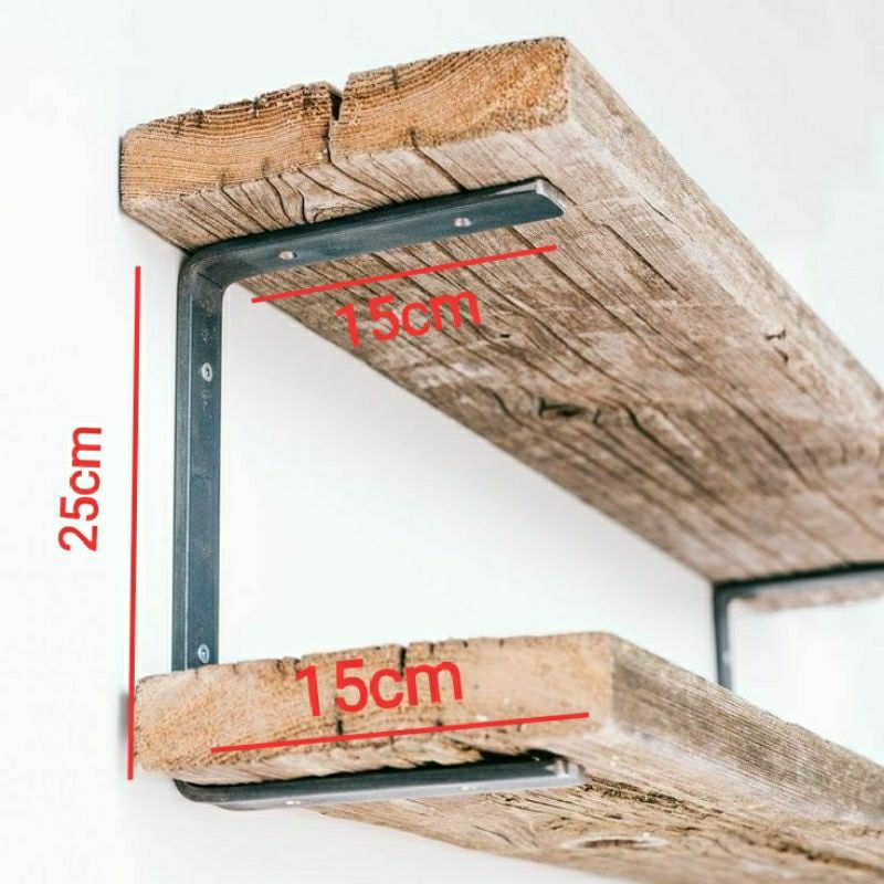 Besi Bracket rak dinding 2 ambalan/ 2 susun