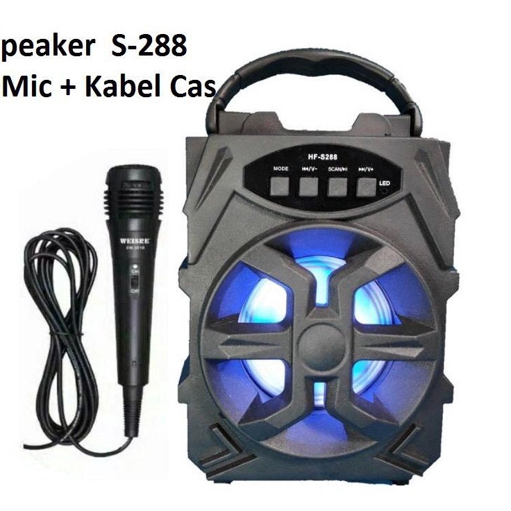 SPEAKER BLUETOOTH KARAOKE SPEAKER HF S288 WITH MIC KARAOKE f Premium