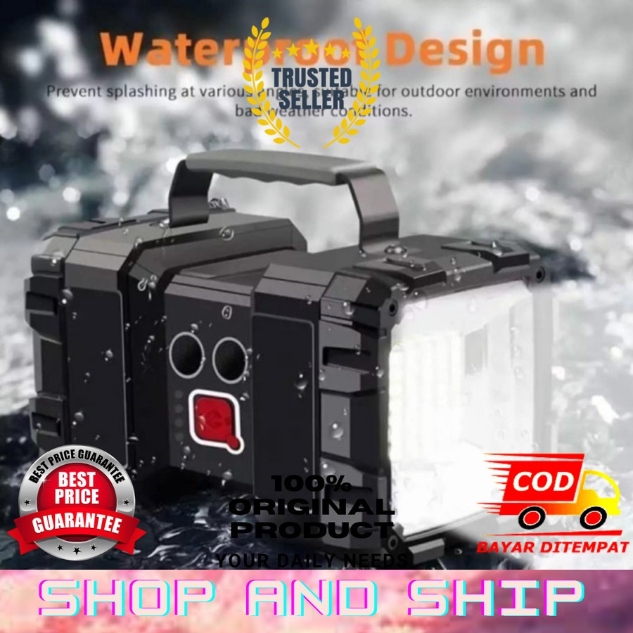 LAMPU SOROT SENTER LED XHP70 + 45 SMD LED SUPER TERANG USB CHARGE