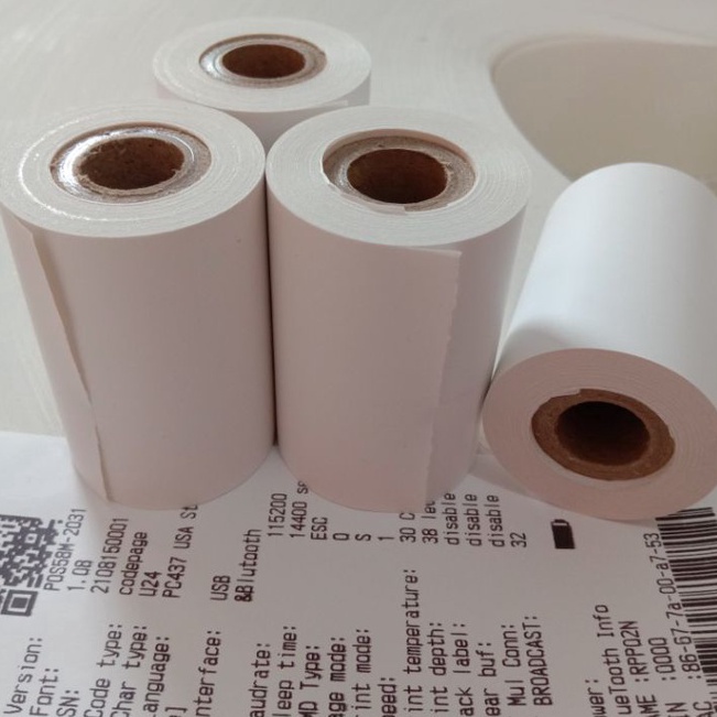 

PALING AMPUH Kertas Kasir Struk Thermal Paper Roll EDC 58x4mm paket 1 pes