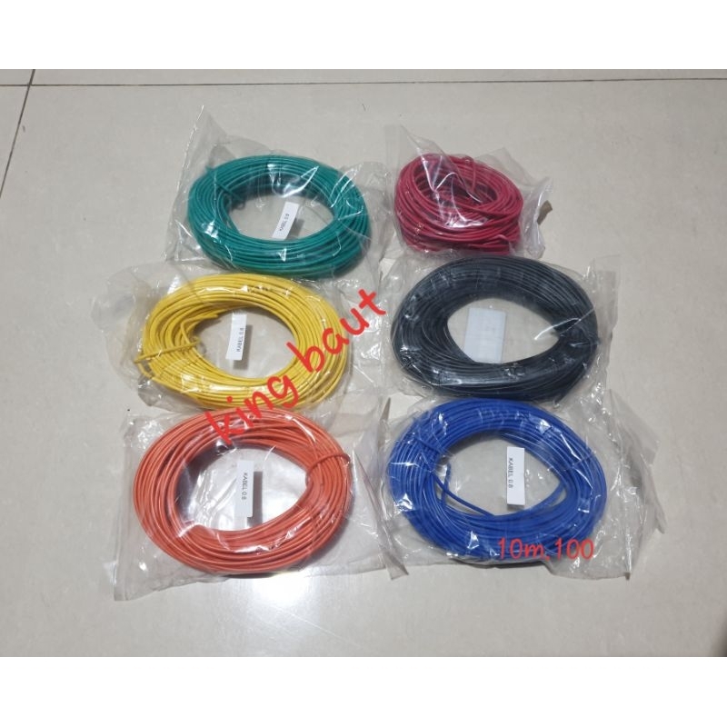 (20 meter) kabel listrik motor (warna polos)