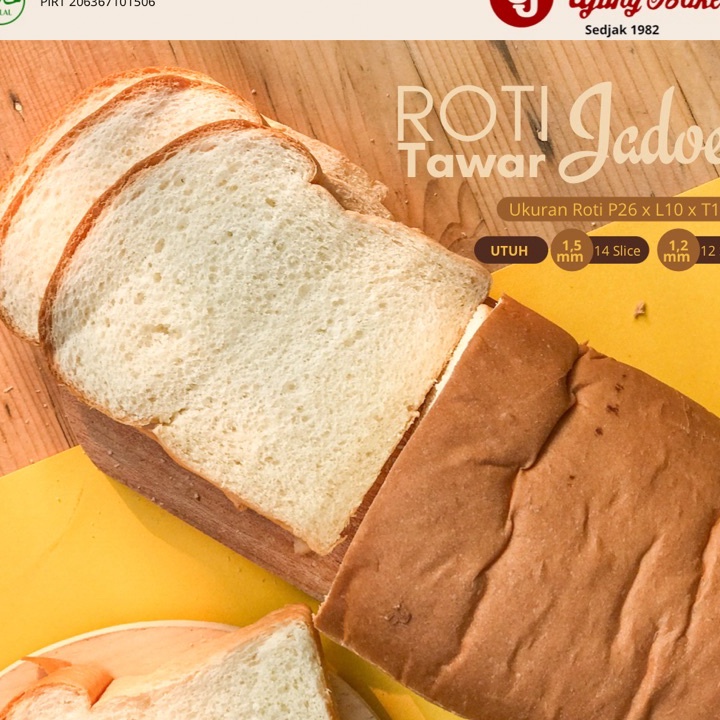 

Ready Stok Roti Tawar Jadul Gandum Uk 26 x 1 x 12 CM Tanpa Pengawet Toast