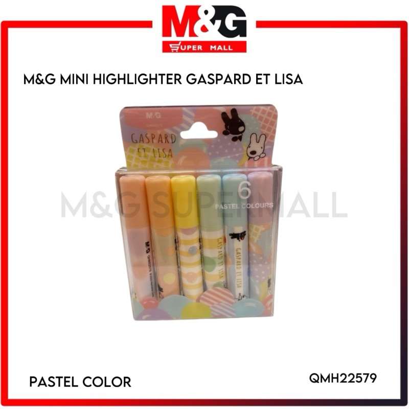 

M&G Mini Highlighter ET LISA Pastel 6 Colors / Stabillo Mini Pastel
