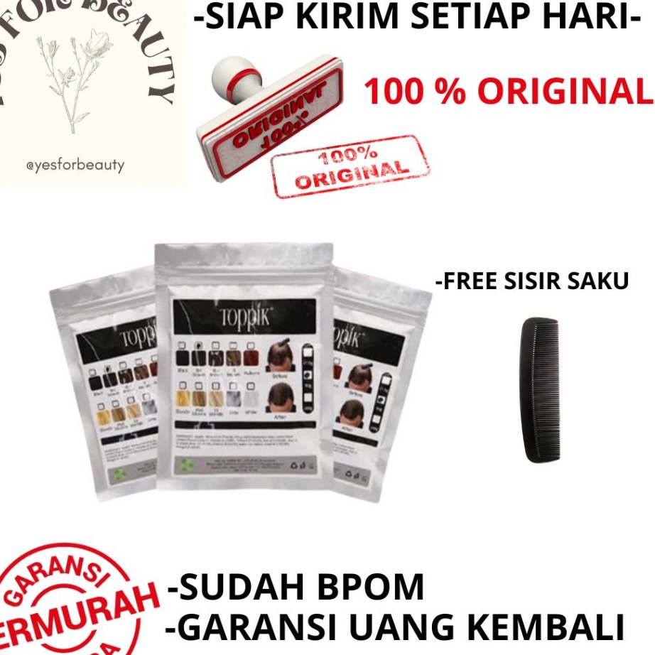 Terbaru TOPPIK HAIR FIBER REFILL 275 ISI ULANG GRAM ORIGINAL TOPPIK PENEBAL RAMBUT