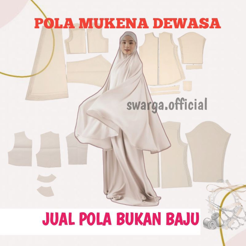 POLA MUKENA DEWASA BASIC POLOS