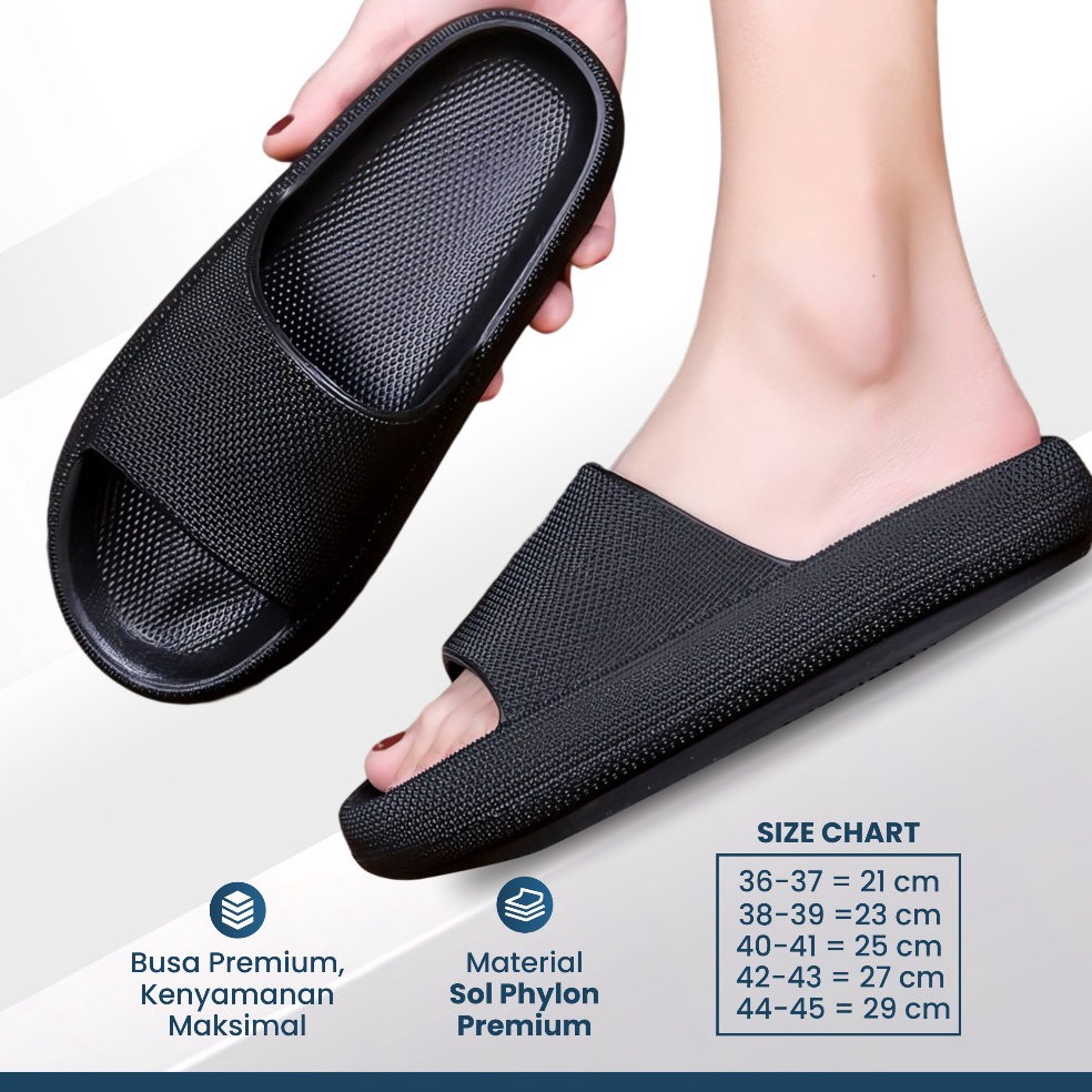 FREE ONGKIR Guten Inc  Sandal BREEZE BLACK GUTEN