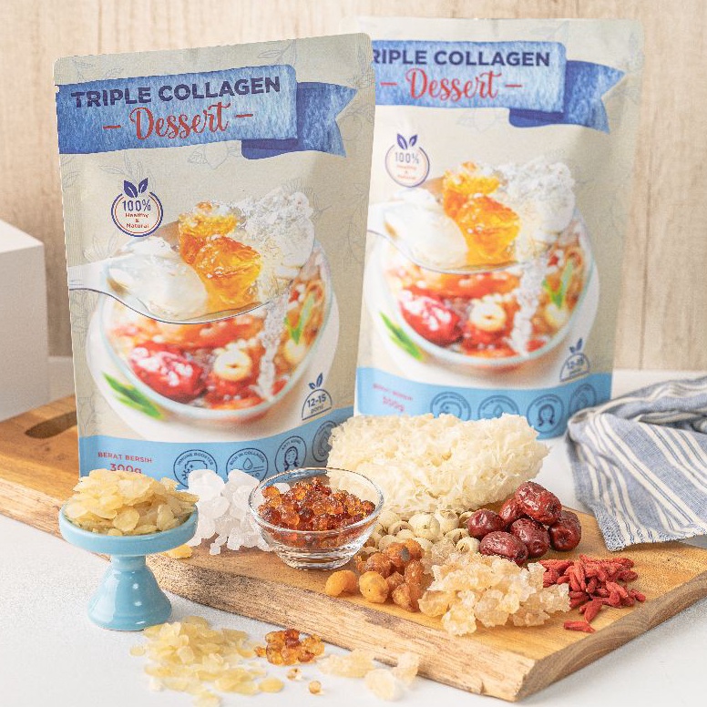 

GROSIR MURAH Paket Triple Collagen Peach GumSnow Bird NestSnow Lotus size 115 porsi