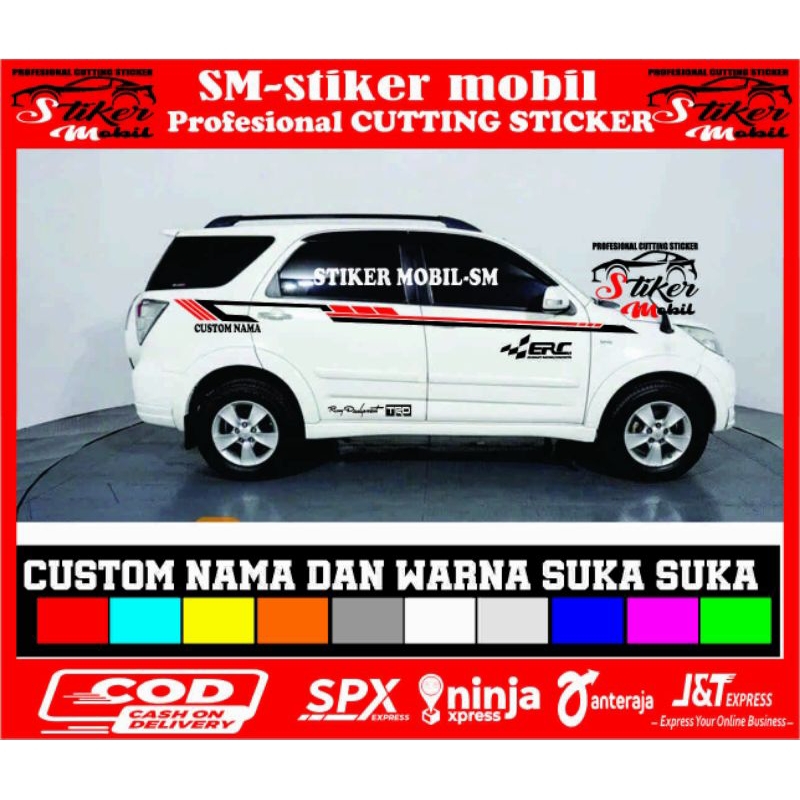 stiker lis body samping mobil toyota rush terios dll stiker universal stiker custom sticker car