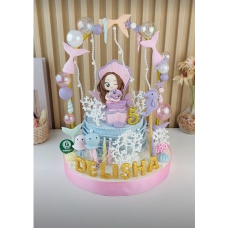 

CAKE TEMA MERMAID BESI LENGKUNG UK 15CM / KUE ULANG TAHUN MERMAID CUSTOME