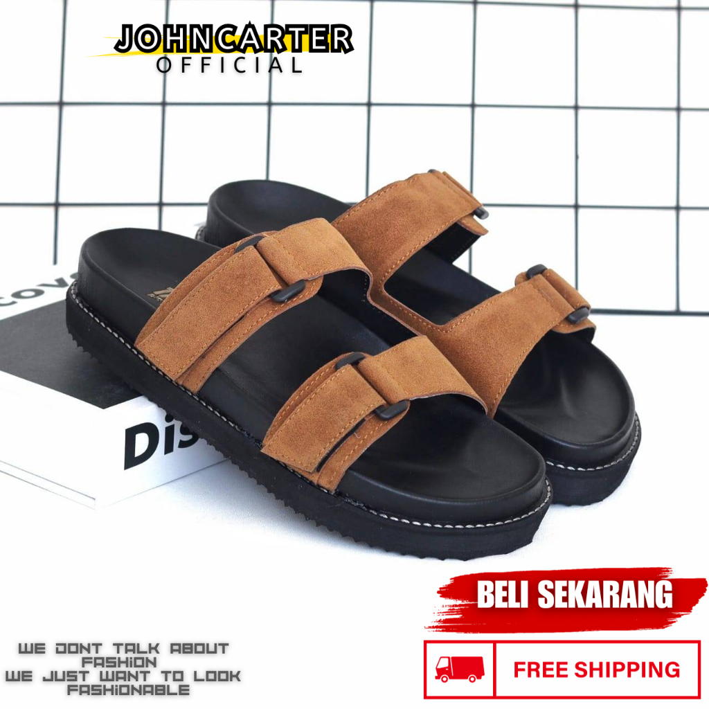 Sandal Pria Wanita Couple Model Kekinian Sendal Cewek Cowok Ori Distro Johncarter