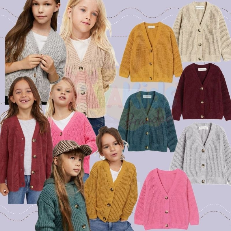 B457 CARDIGAN ANAK PEREMPUAN ZEVENSEA X ZARRAAA BRANDED CMT