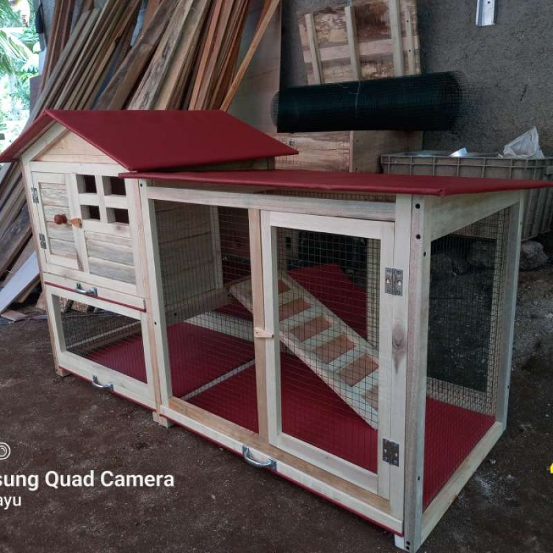 Kandang Kelinci Minimalis Tingkat Outdoor Model B