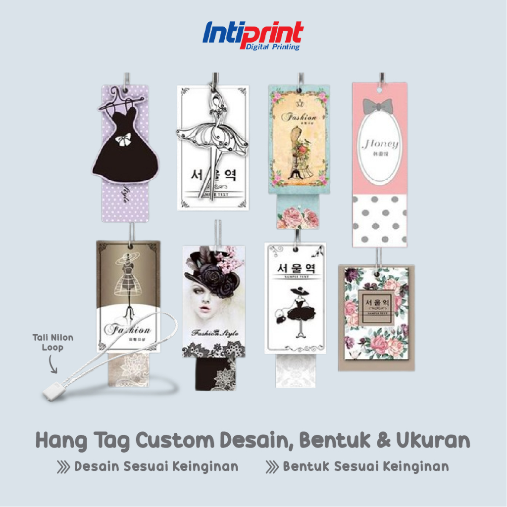 

Hang Tag Custom Desain Custom Bentuk Custom Ukuran Tali HangTag
