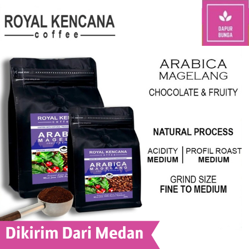 

Kopi Bubuk Arabica Magelang Natural Process Royal Kencana Medium Roast