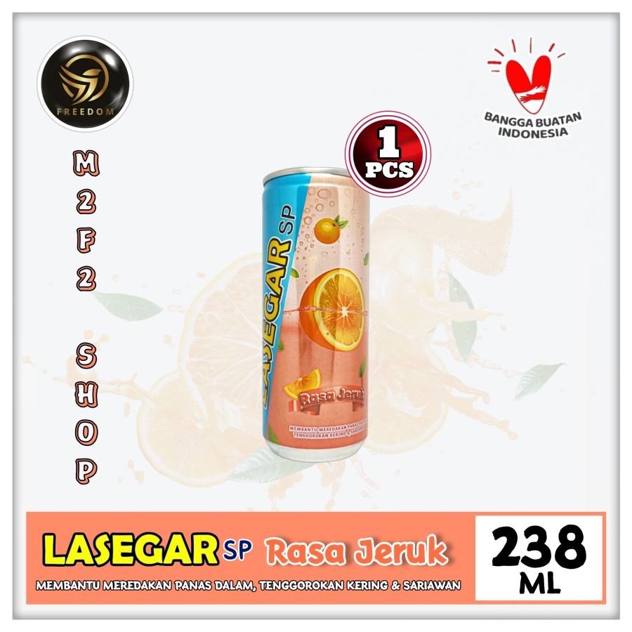 

LASEGAR SP Minuman Penyegar Rasa Jeruk | Orange Kaleng - 238 ml (Kemasan Satuan)