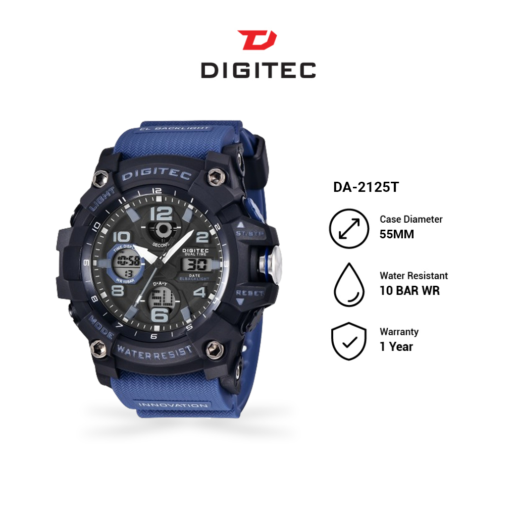 DIGITEC Jam Tangan Digital Sport Pria DA-2125T Original Watch