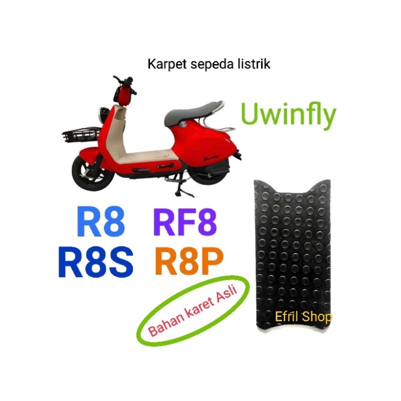 Karpet Sepeda listrik Uwinfly R8 RF8 R8S R8P BAHAN KARET