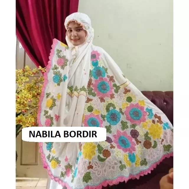 Mukena Atas Bawah Bordir Timbul Mewah Super Premium Dewasa