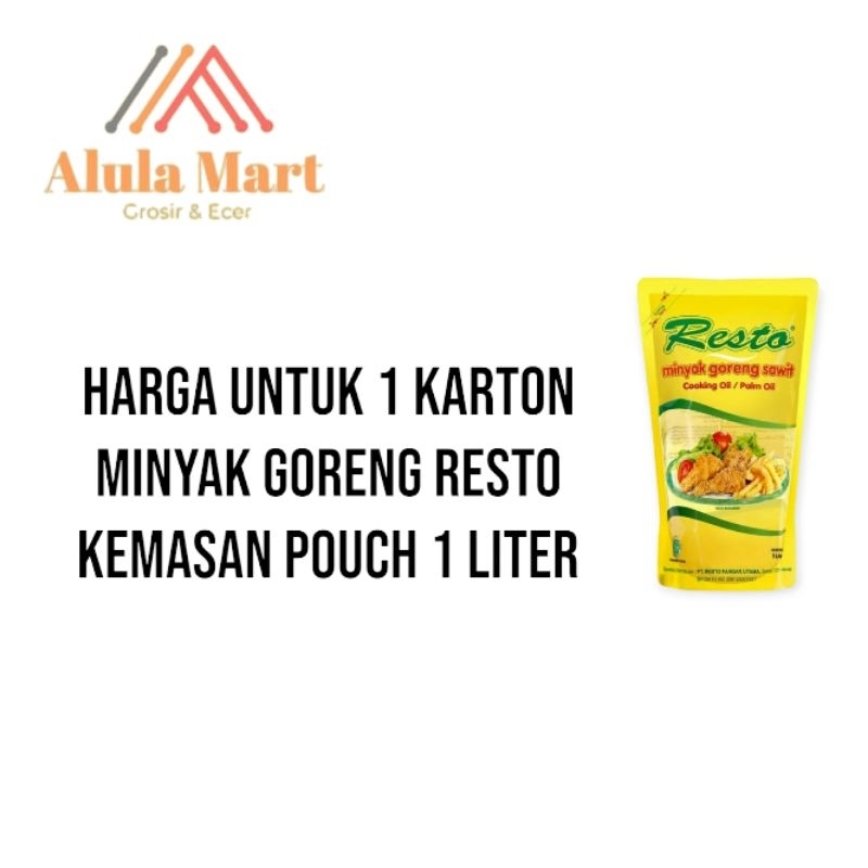 

Minyak Goreng Resto Pouch 1 liter, 1 karton isi 12 pouch