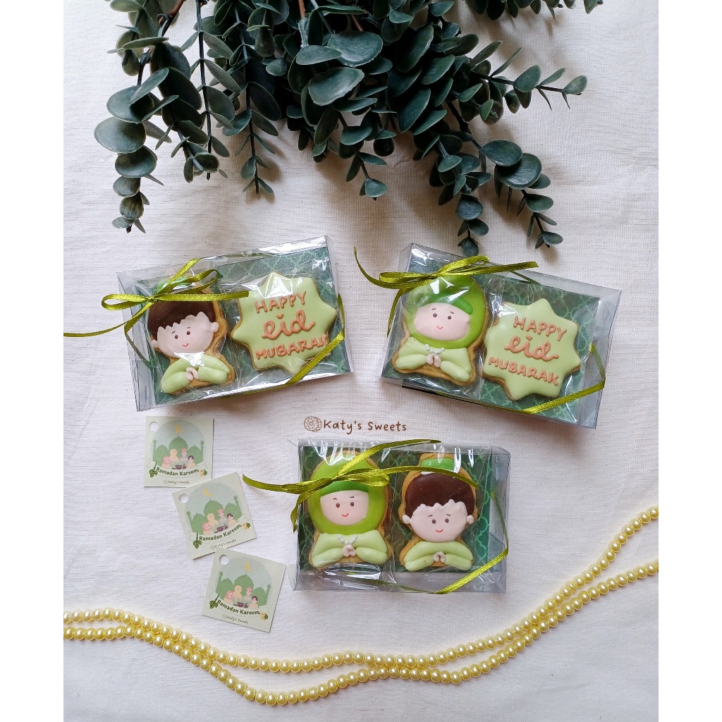 

Couple cookies Lebaran isi 2 | Kukis Lebaran | Kukis hias Lebaran