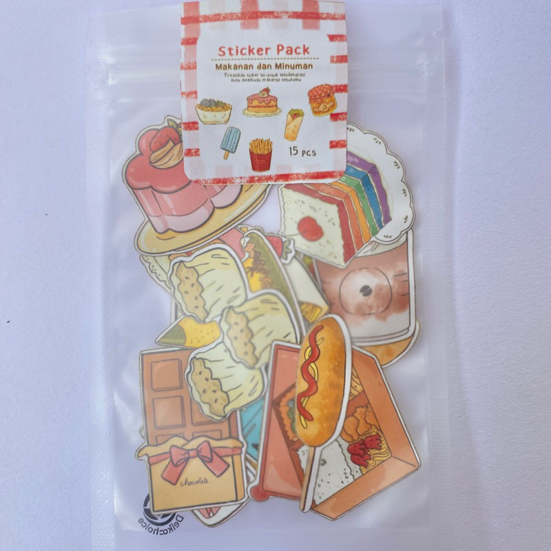 

HepiNobi - Stiker pack tema makanan minuman stiker dekorasi lucu