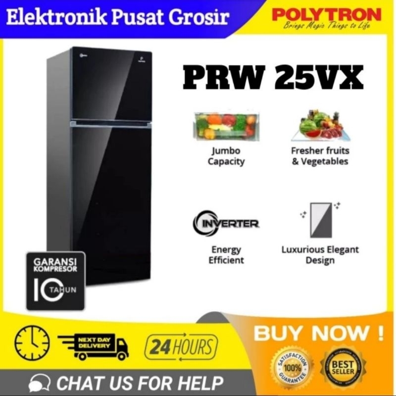 KULKAS POLYTRON PRW-25VX PRW25VX INVERTER NO FROS 25VX 240 L