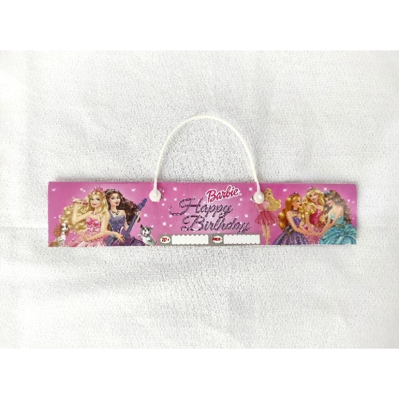 

Plastik Bingkisan ULTAH Hampers Paket Snack BARBIE uk.25x35cm