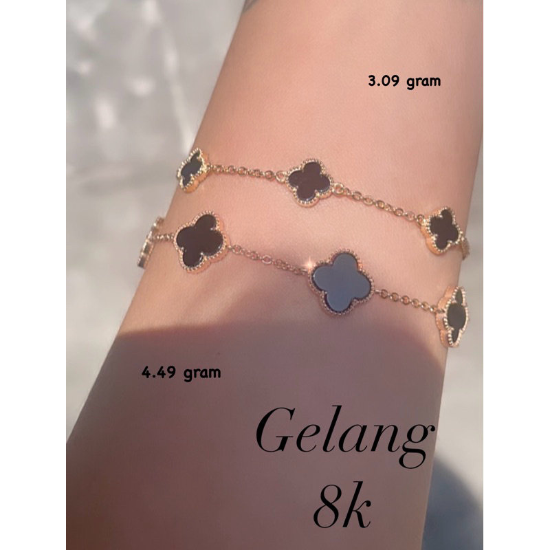 Gelang Emas vancleef kadar 8k