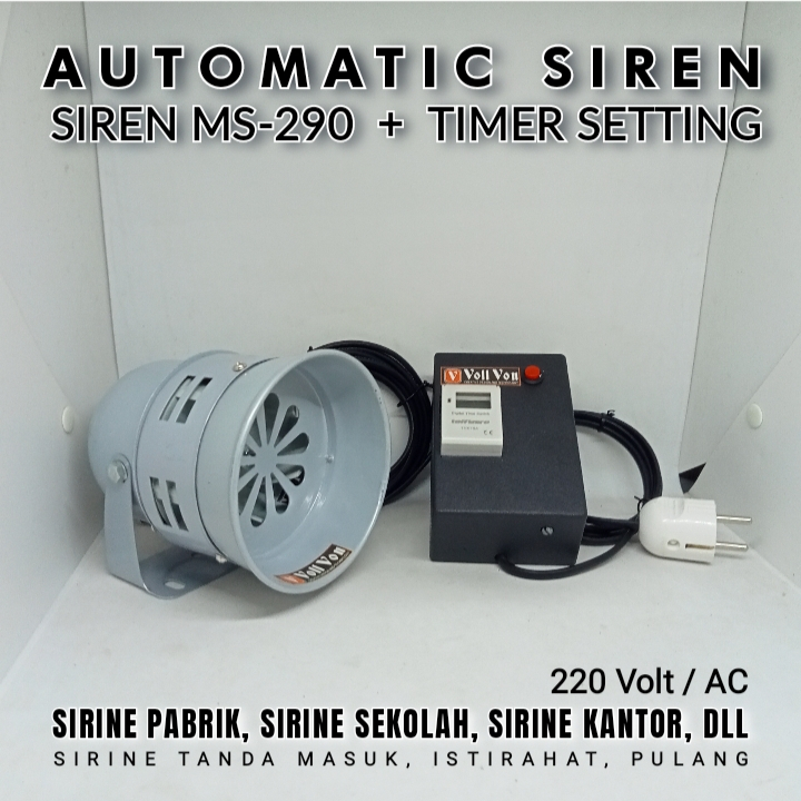 MS290 sirine dengan setting timer untuk sirine sekolahan sirine pabrik dll sirine MS290