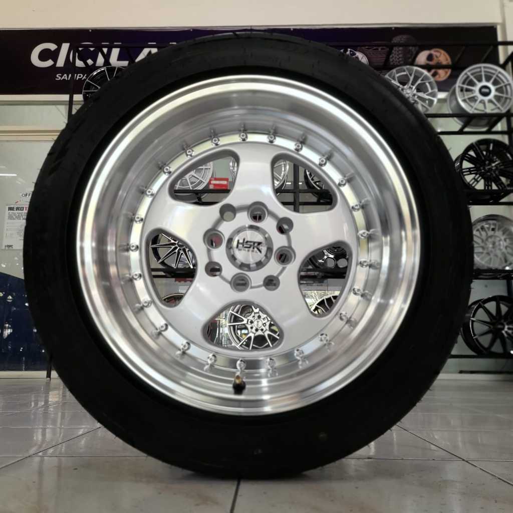 VELG HSR BURN R15 CELONG DAN BAN 195 55 R15 ACCELERA SPORT UNTUK JAZZ BRIO YARIS AGYA CALYA SIGRA DL