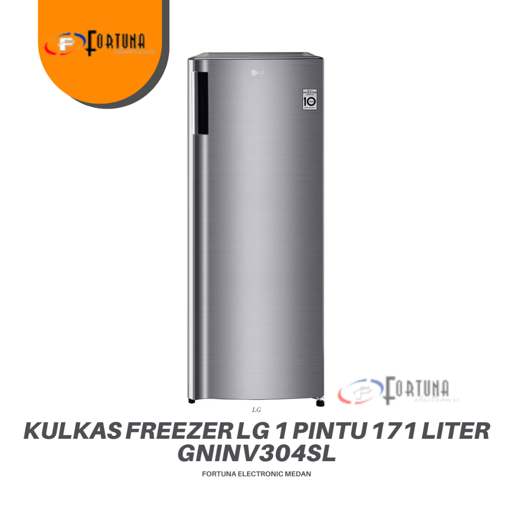 LG FREEZER INVERTER 6 RAK GN INV304SL SILVER 170L MEDAN
