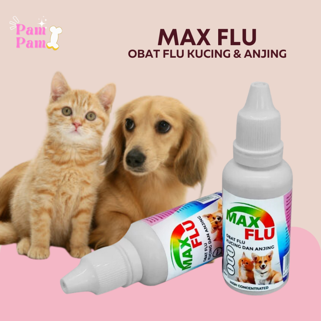 MAX Flu 30 ml Obat Flu Batuk Demam Pilek Anjing Kucing Flucat Obat Flu Kucing Anjing Paling Ampuh Ob