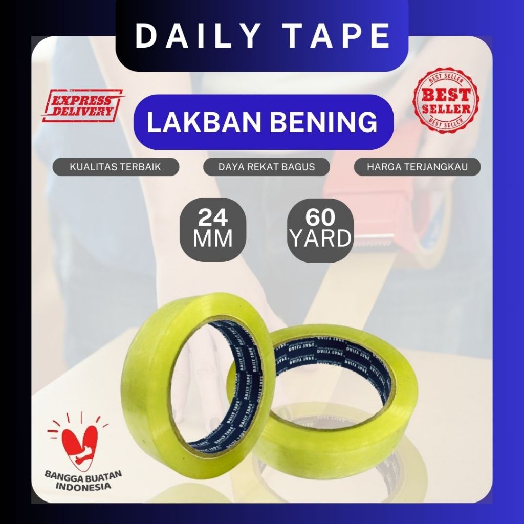 

Isolasi Solatip DAILY TAPE 24mm x 60 Yard - Selotip