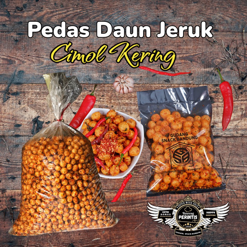 

100 Gram Cimol Kering Ndog Lewo Pedas Daun Jeruk Pasundan