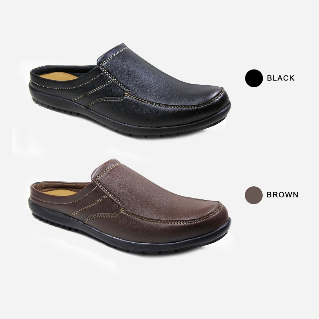 Mascotte GIE | Sepatu Sandal Bustong Pria 994 027 - Hitam dan Cokelat