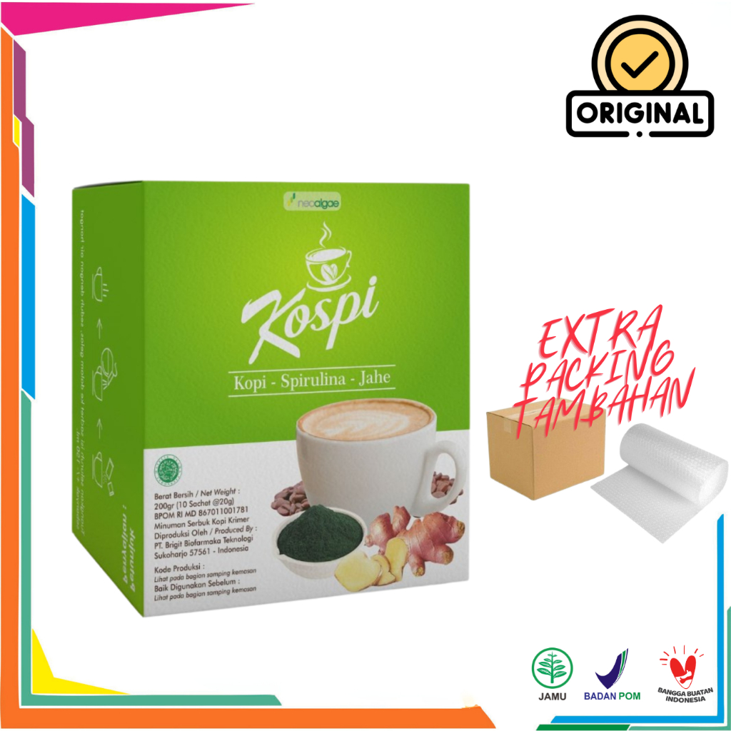 

Neoalgae Kospi Kopi Instan Spirulina 1 Box Isi 10 Sachet