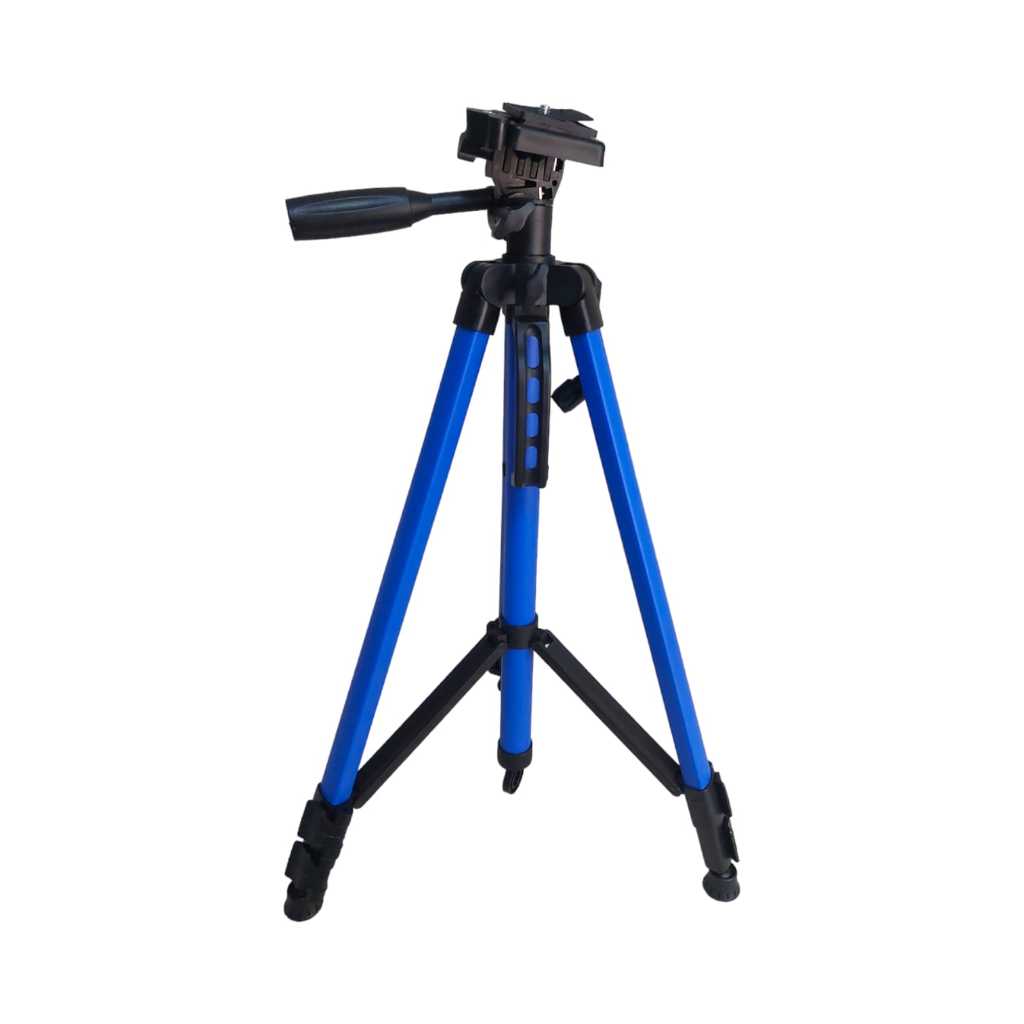 Tripod 3366 140cm Kamera/Handphone +Holder U dan Sarung Tripod-BIRU