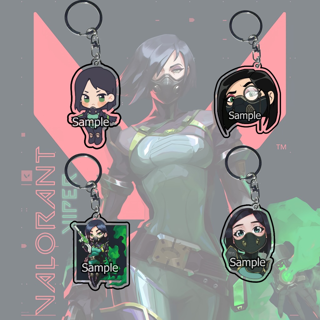 Gantungan Kunci Valorant viper - Ganci - Key Chain - valorant - Game - valo - viper