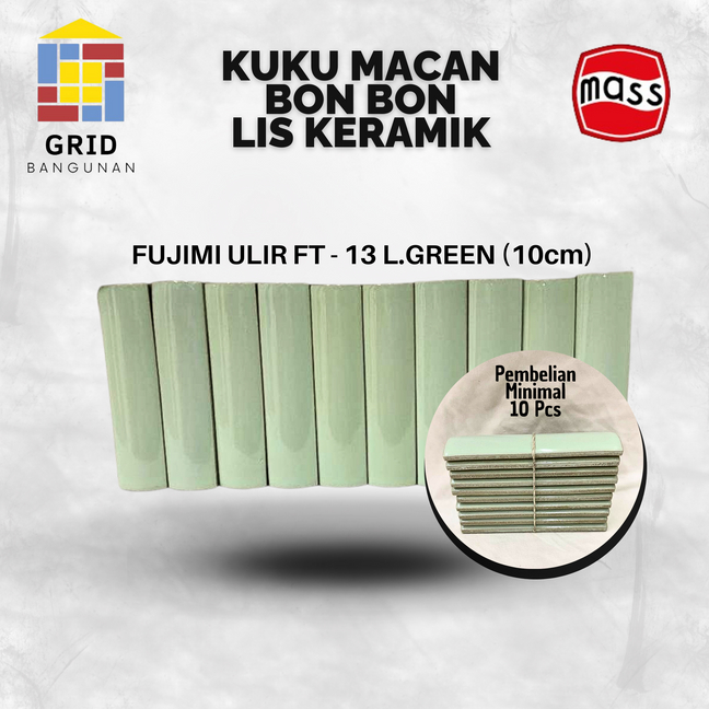 Kuku Macan/Bon Bon/List Keramik FUJIMI FT Polos 10 Cm (Harga 1 Dus)