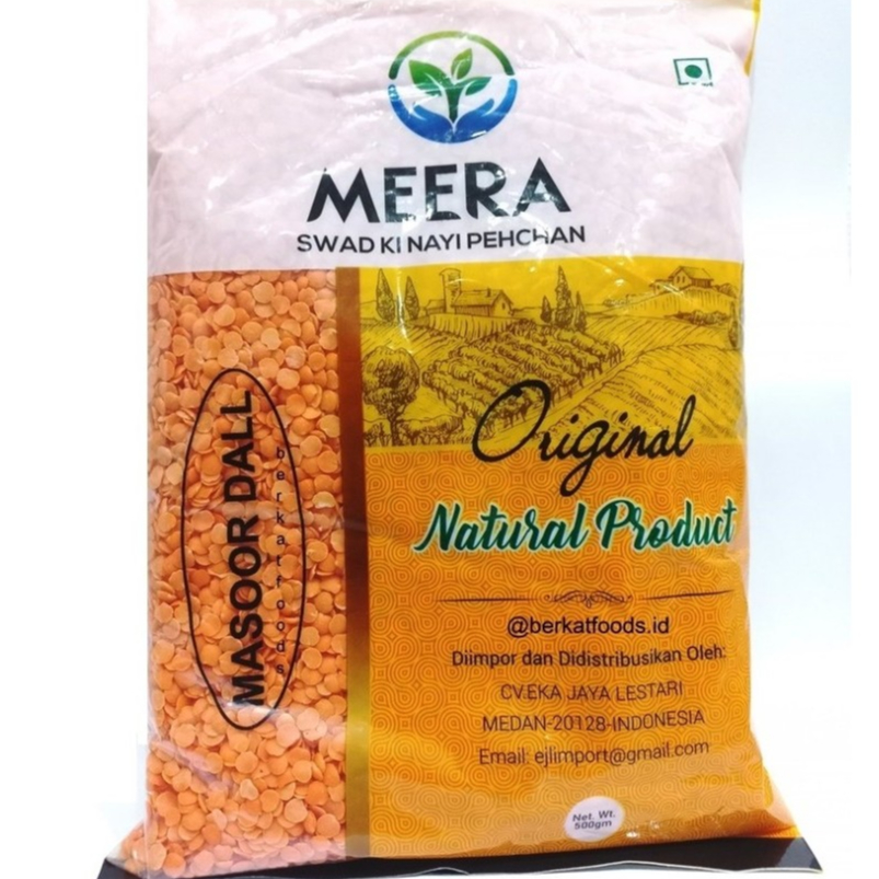 

MANSOOR DALL MEERA 500G / Split / Red Orange Lentils / Kacang Adas