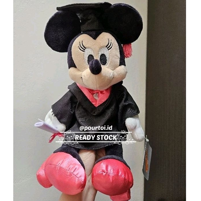 Boneka MICKEY MINNIE DONALD Graduation Wisuda ORI DISNEYLAND
