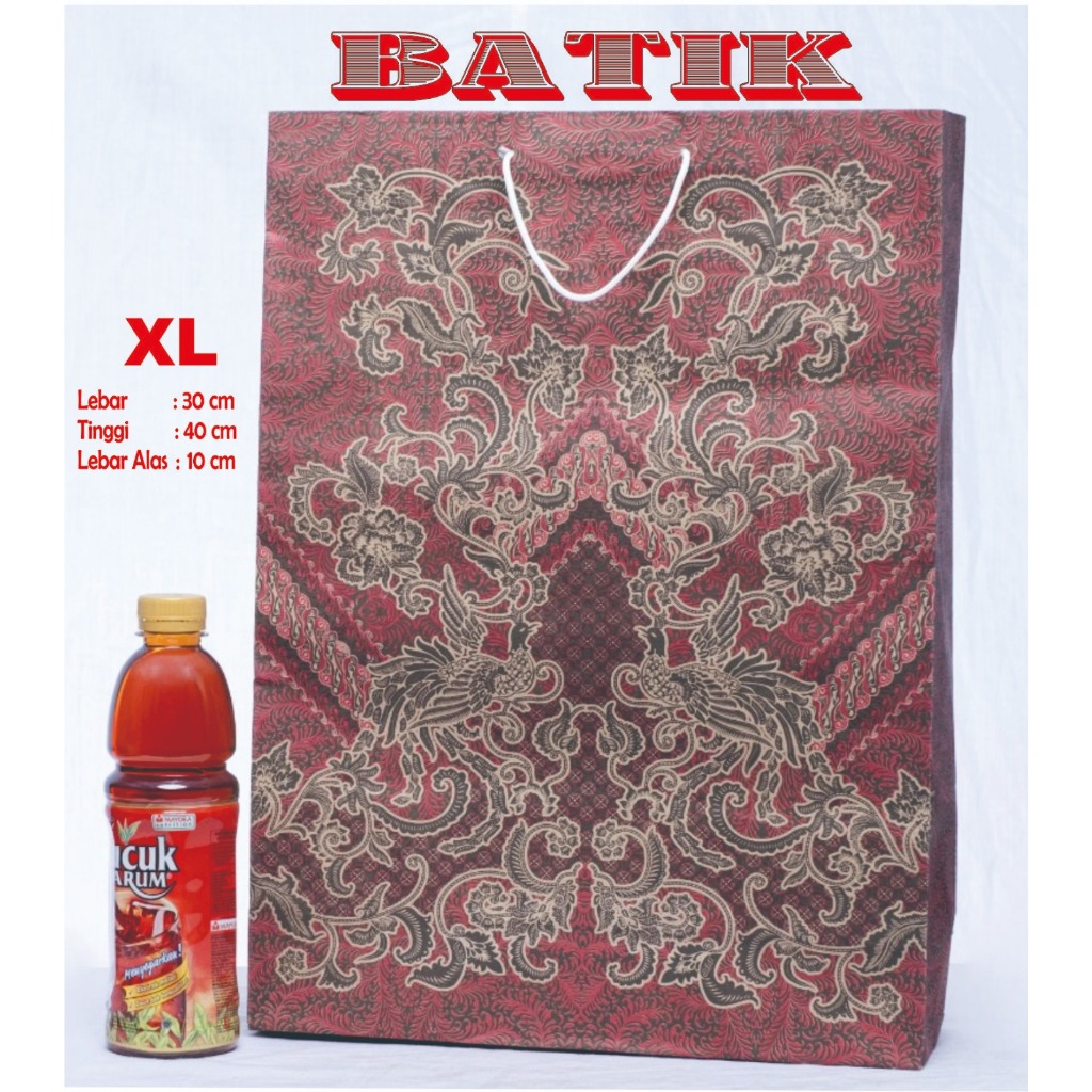 

PAPER BAG BATIK XL / PAPERBAG MOTIF 30 X 40 X 10 / PAPER BAG KADO / TAS KERTAS SOUVENIR